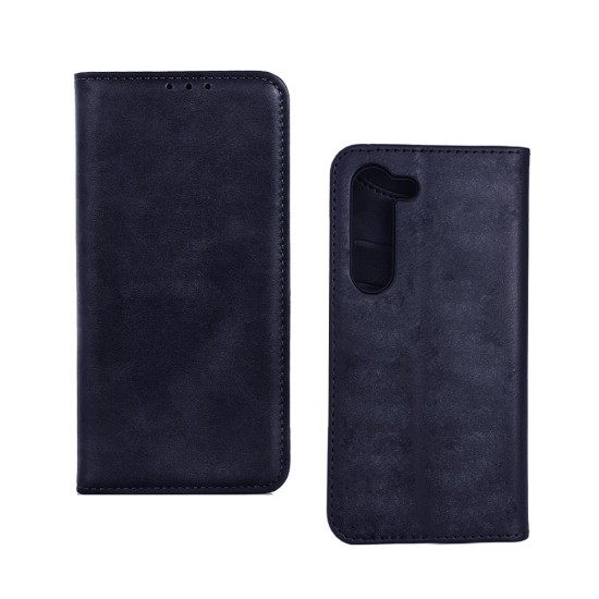 CAPA DE COURO COM BOLSO INTERNO PARA SAMSUNG GALAXY S23 AZUL